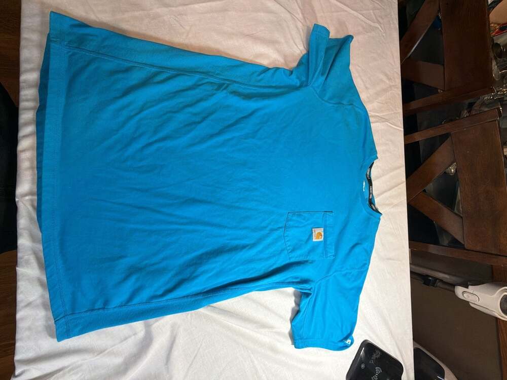 Carhartt Force Relaxed Fit Pocket T-Shirt Blue Size L Tall